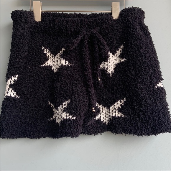 Vici Pants - Vici Black White Stars Super Soft Sweater Shorts